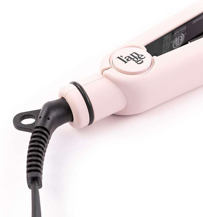L'ANGE HAIR Aplatir Ceramic 1" Flat Iron | Adjustable Temp & Dual Voltage Hair Straightener | Tourmaline-Infused Plates for Smooth, Frizz-Free Styling | 1 Inch Styling Tool (Blush) - Image 6