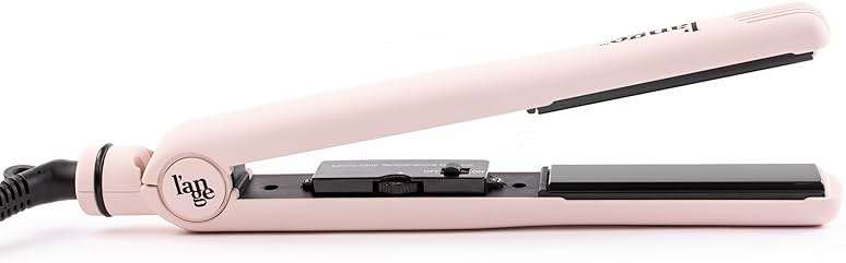 L'ANGE HAIR Aplatir Ceramic 1" Flat Iron | Adjustable Temp & Dual Voltage Hair Straightener | Tourmaline-Infused Plates for Smooth, Frizz-Free Styling | 1 Inch Styling Tool (Blush) - Image 7