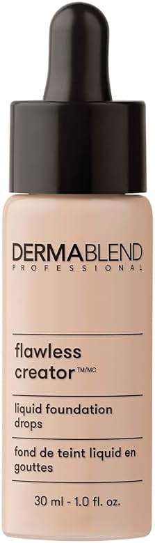 Dermablend Flawless Creator Multi-Use Liquid Foundation Makeup, Full Coverage Lightweight Buildable Foundation, Natural Finish, 1 Fl oz. - Image 1