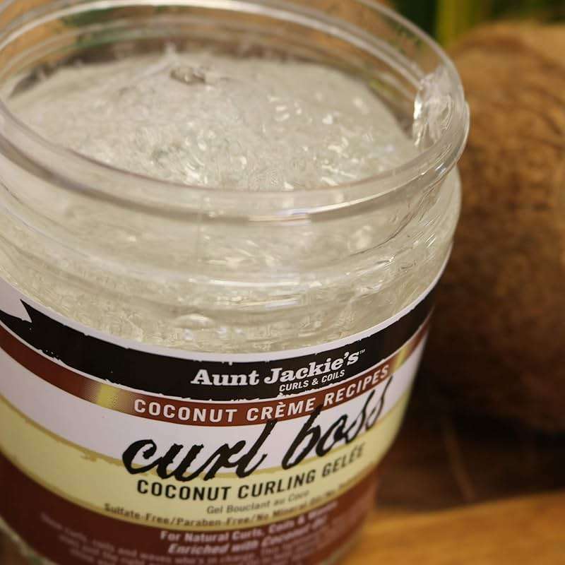 Aunt Jackie's Coconut Crème Recipes Curl Boss Coconut Curling Hair Gel for Natural Curls, Coils and Waves, 15 oz - Image 5