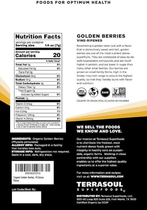 Terrasoul Superfoods Organic Golden Berries, 16 ounces - Image 3