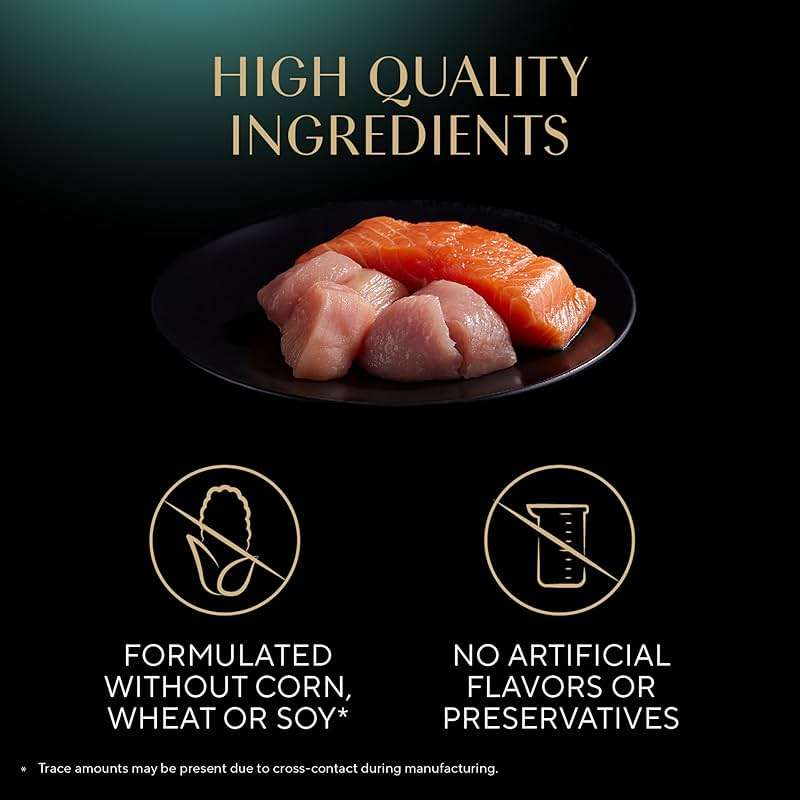 Sheba Perfect Portions Wet Cat Food Cuts in Gravy, Roasted Chicken Entree, with Sustainable Salmon, Tender Turkey Entree, 2.6 oz. Twin-Pack Trays (24 Count, 48 Servings) - Image 4