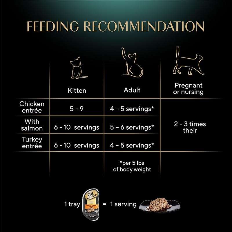 Sheba Perfect Portions Wet Cat Food Cuts in Gravy, Roasted Chicken Entree, with Sustainable Salmon, Tender Turkey Entree, 2.6 oz. Twin-Pack Trays (24 Count, 48 Servings) - Image 9