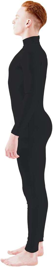 Ensnovo Adult Spandex Turtleneck Long Sleeve One Piece Unitard Bodysuit Dancewear - Image 2