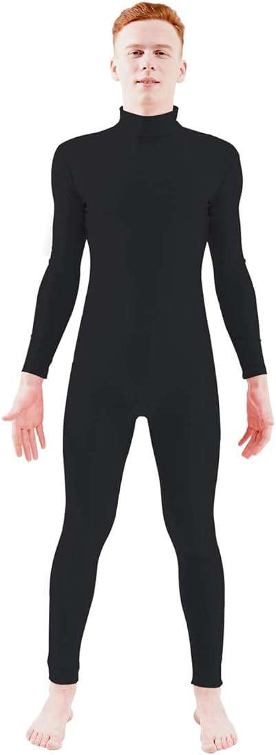 Ensnovo Adult Spandex Turtleneck Long Sleeve One Piece Unitard Bodysuit Dancewear - Image 4