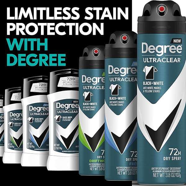 Degree Men UltraClear Antiperspirant Deodorant Black + White 72-Hour Sweat & Odor Protection Antiperspirant For Men With MotionSense Technology 2.7 Ounce (Pack of 4) - Image 8