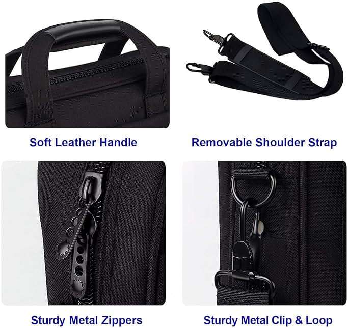 Taygeer Laptop Bag 15.6 Inch, Business Briefcase Gifts for Men Women, Water Resistant Messenger Shoulder Bag with Strap, Premium Office Bag, Carry On Laptop Case for Notebook/Computer/Laptop, Black - Image 5