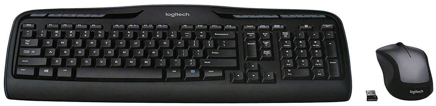 Logitech MK335 Quiet Wireless Keyboard and Mouse Combo - Black/Silver Keyboard and Mouse Combo Wireless, Ambidextrous - Product Image