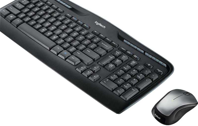 Logitech MK335 Quiet Wireless Keyboard and Mouse Combo - Black/Silver Keyboard and Mouse Combo Wireless, Ambidextrous - Image 2