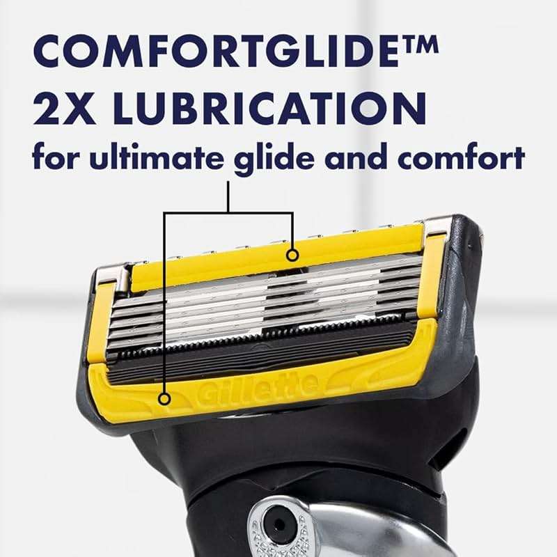 Gillette ProGlide Shield Men's Razor, 5 Bladed Razor, with Precision Trimmer, Comfortglide Lubrication, Glide and Comfort, Handle + 4 Blade Refills, Holiday Gifts for Men - Image 3