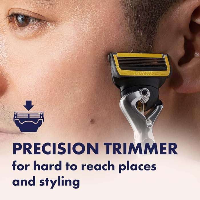 Gillette ProGlide Shield Men's Razor, 5 Bladed Razor, with Precision Trimmer, Comfortglide Lubrication, Glide and Comfort, Handle + 4 Blade Refills, Holiday Gifts for Men - Image 5
