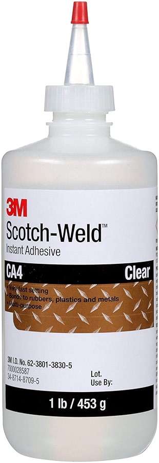 3M Scotch-Weld Instant Adhesive CA4, Clear, 1 Pound, 1 Bottle/Case, Strong, Fast-Acting Glue - Image 1