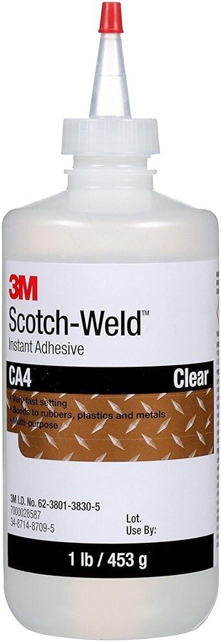 3M Scotch-Weld Instant Adhesive CA4, Clear, 1 Pound, 1 Bottle/Case, Strong, Fast-Acting Glue - Product Image
