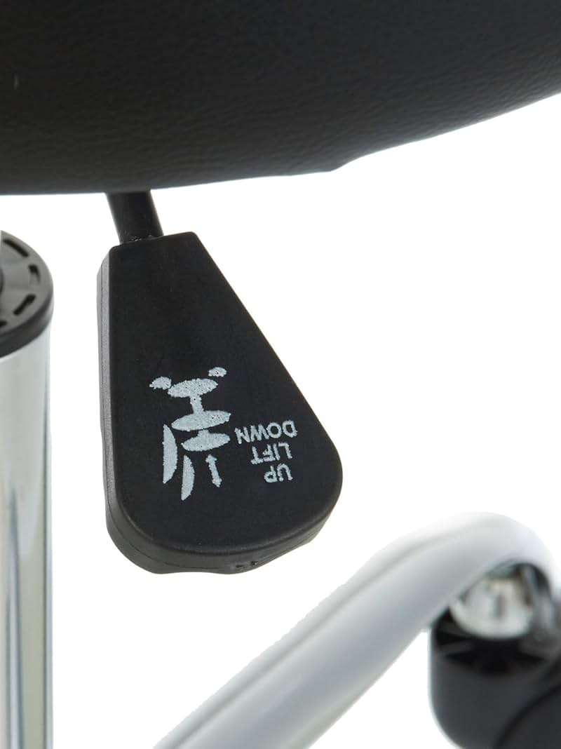 Amazon Basics Drafting Spa Bar Stool with Wheels, Height Adjustable Swivel, Black, 22.05" D x 22.83" W x 19.88" H - Image 4