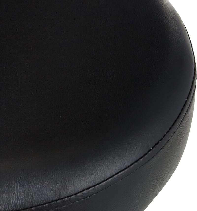 Amazon Basics Drafting Spa Bar Stool with Wheels, Height Adjustable Swivel, Black, 22.05" D x 22.83" W x 19.88" H - Image 5