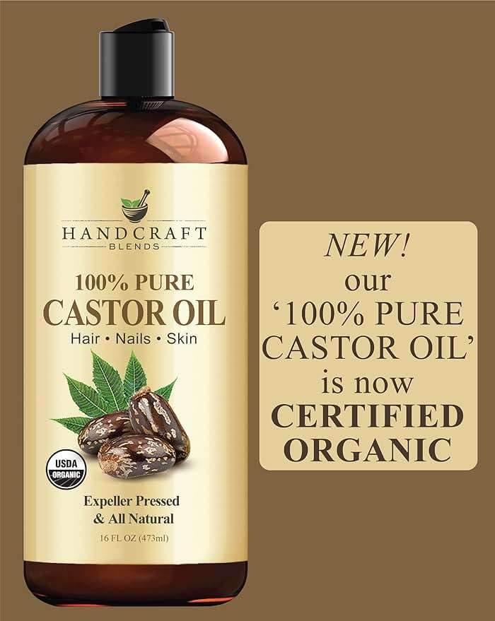 Handcraft Blends Organic Castor Oil - 16 Fl Oz - 100% Pure and Natural - Premium Grade Carrier Oil for Hair Growth, Eyelashes and Eyebrows - Hair and Body - Expeller-Pressed & Hexane-Free - Image 8
