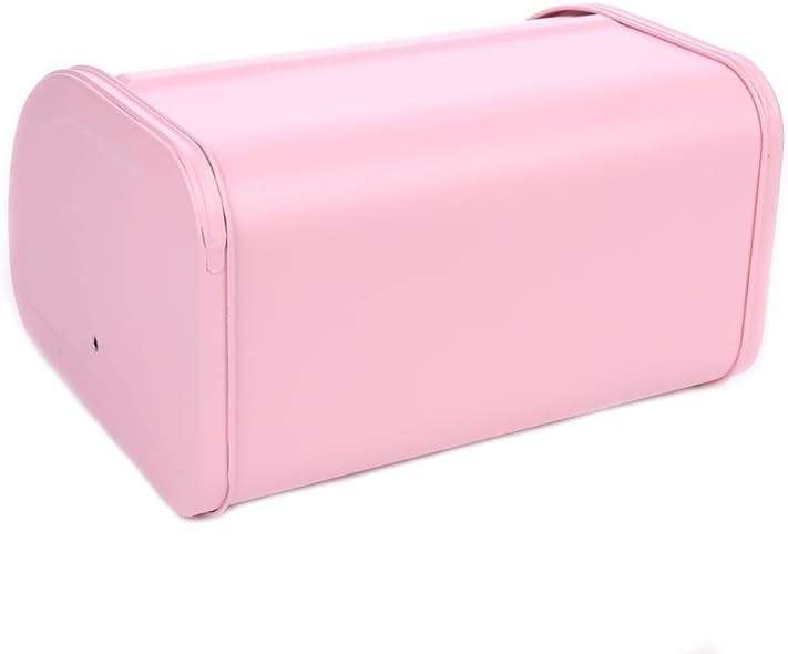 KL X458 Pink Bread Box Roll Top, Metal Bread Box for Kitchen Countertop, Large Capacity, Keeps Bakery Items Fresh Longer, Bread Bin for Kitchen Countertop, Breadbox to Store Cookies, Bagels, Muffins - Image 7