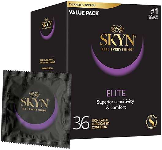 SKYN Elite – 36 Count – Ultra-Thin, Lubricated Latex-Free Condoms - Image 1