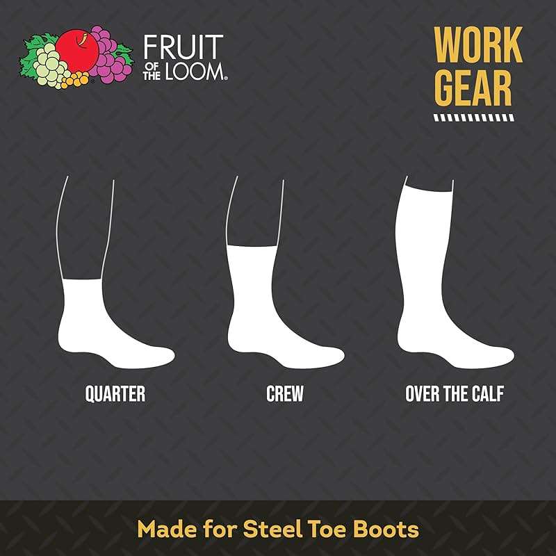 Fruit of the Loom Men’s Work Gear Cushioned Crew Socks 10 Pair - Image 3