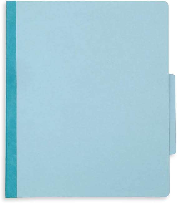 10 Blue Classification Folders - 1 Divider - 2 Inch Expansions - Durable 2 Prongs, for Medical Files, Law Client Files, Pressboard Classification Folders 1 Dividers Letter Size, Blue, 10 Pack - Image 4