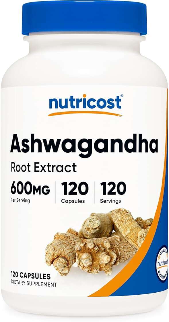 Nutricost Ashwagandha Herbal Supplement 600mg, 120 Capsules - Vegetarian, Non-GMO, Gluten Free, Ashwagandha Root - Image 1