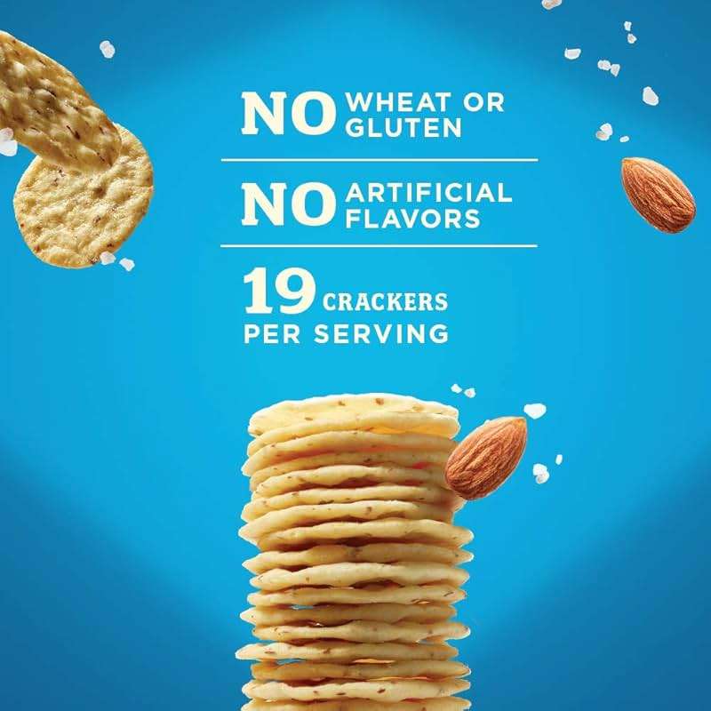Blue Diamond Almonds Nut Thins Gluten Free Cracker Crisps, Hint of Sea Salt, 4.25 Oz Boxes (Pack of 6) - Image 4