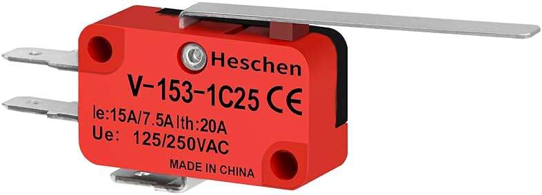 Heschen Micro Switch, V-153-1C25, SPDT, Long Hinge Lever, 20A 250VAC, 2 Pack - Image 9