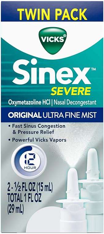 Vicks Sinex Severe Allergy & Sinus Nasal Spray, Original Ultra Fine Mist, Decongestant Relief from Nasal Congestion, Sinus Pressure Relief, 265 Sprays (2 Count) - Image 14