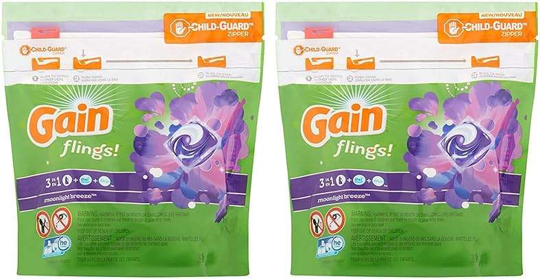 Gain Flings Laundry Detergent Pods - Moonlight Breeze - 16 Count Pods Per Package - Pack of 2 Packages - Image 1