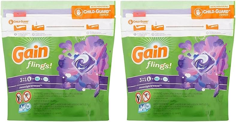 Gain Flings Laundry Detergent Pods - Moonlight Breeze - 16 Count Pods Per Package - Pack of 2 Packages - Product Image