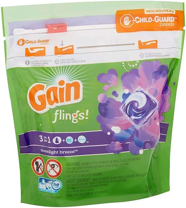 Gain Flings Laundry Detergent Pods - Moonlight Breeze - 16 Count Pods Per Package - Pack of 2 Packages - Image 2