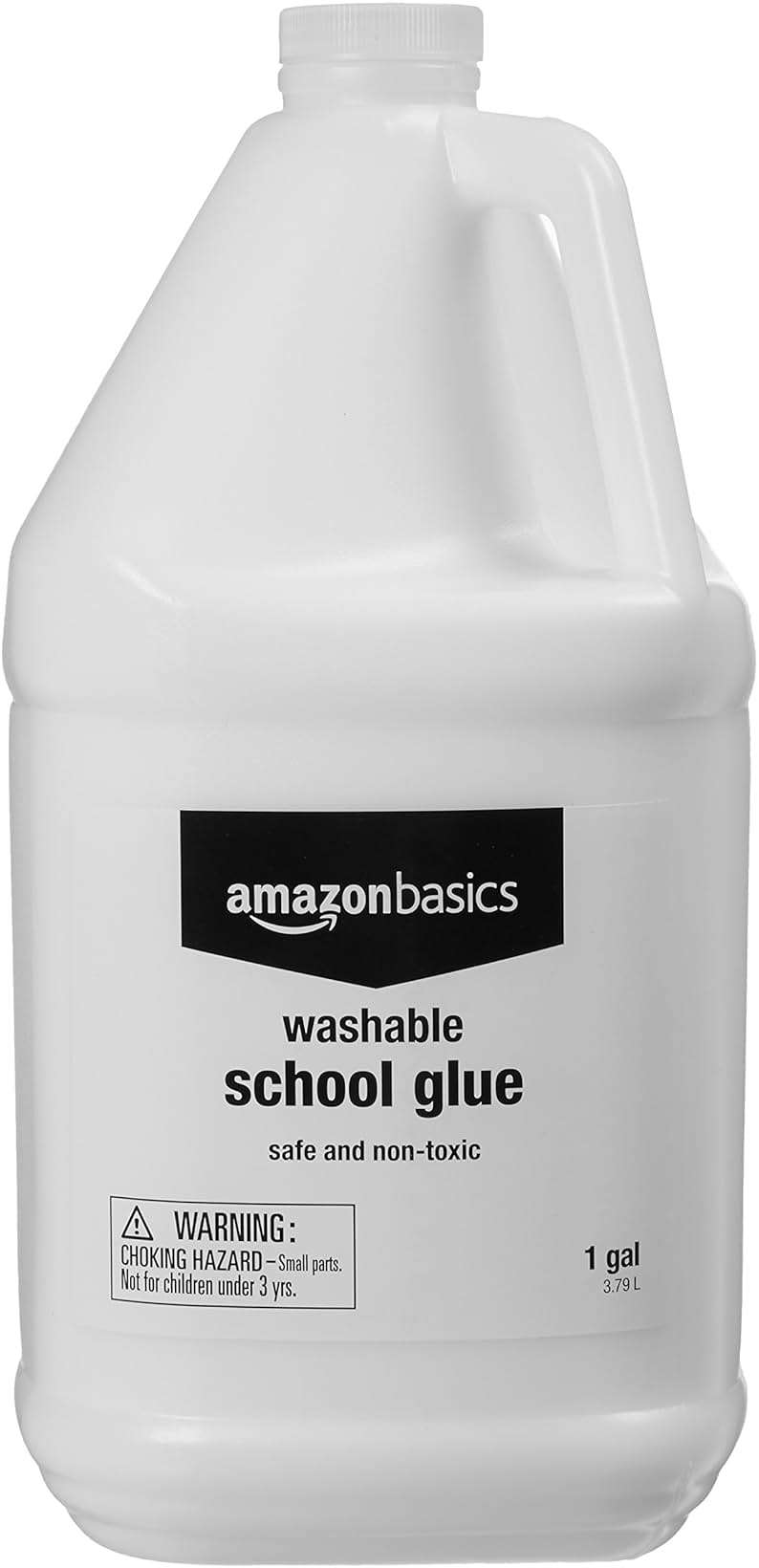 Amazon Basics All Purpose Washable School Craft Liquid Glue for Making Slime, White, Single Pack, 1 Gallon - Image 1