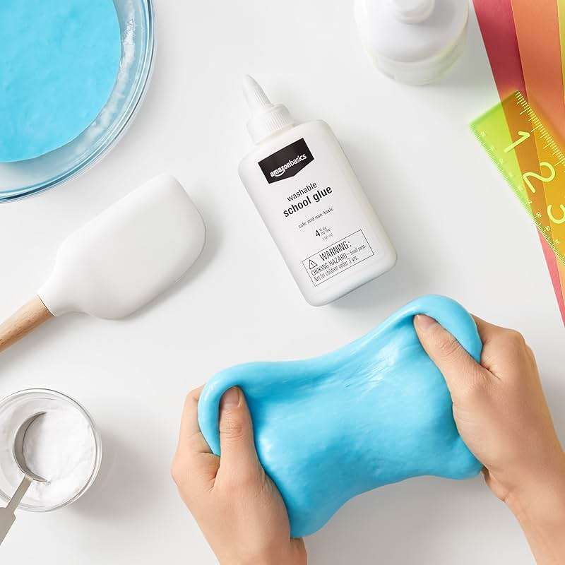Amazon Basics All Purpose Washable School Craft Liquid Glue for Making Slime, White, Single Pack, 1 Gallon - Image 2