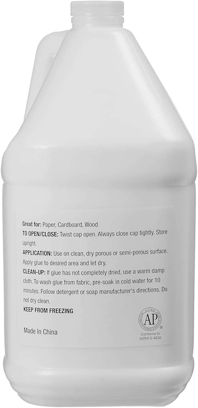 Amazon Basics All Purpose Washable School Craft Liquid Glue for Making Slime, White, Single Pack, 1 Gallon - Image 4