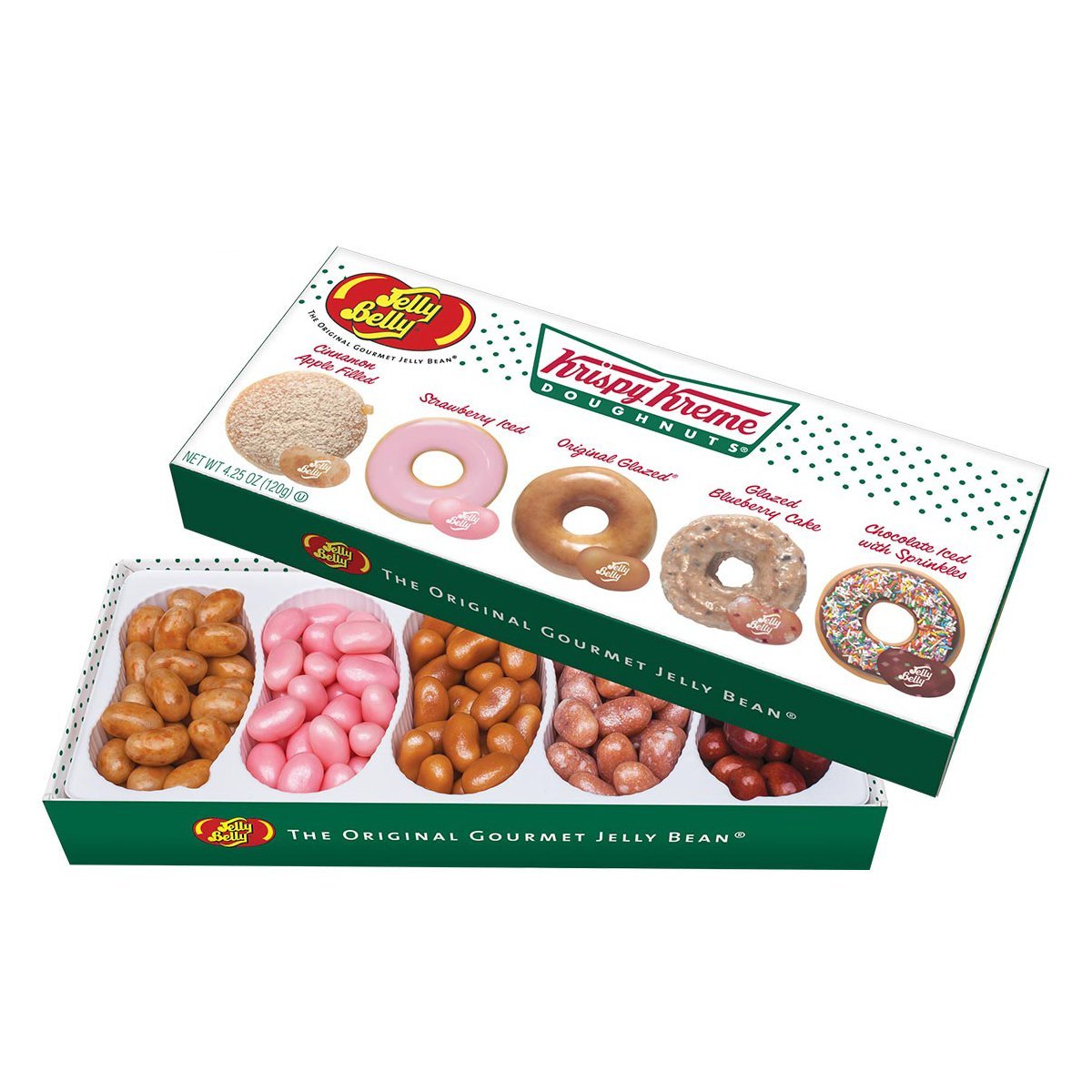 Jelly Belly Candy 64787 4.25oz KK Gift Box 4.25 oz 5 Flavors Krispy Kreme, Multi-colored - Product Image