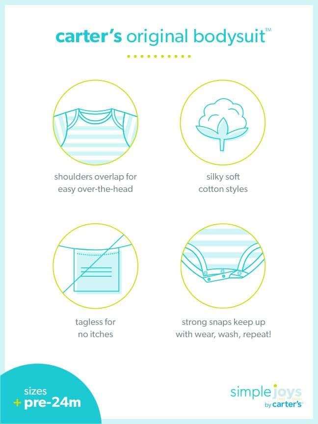 Simple Joys by Carter's Baby-Girls 6-Pack Short-Sleeve Bodysuit - Image 9