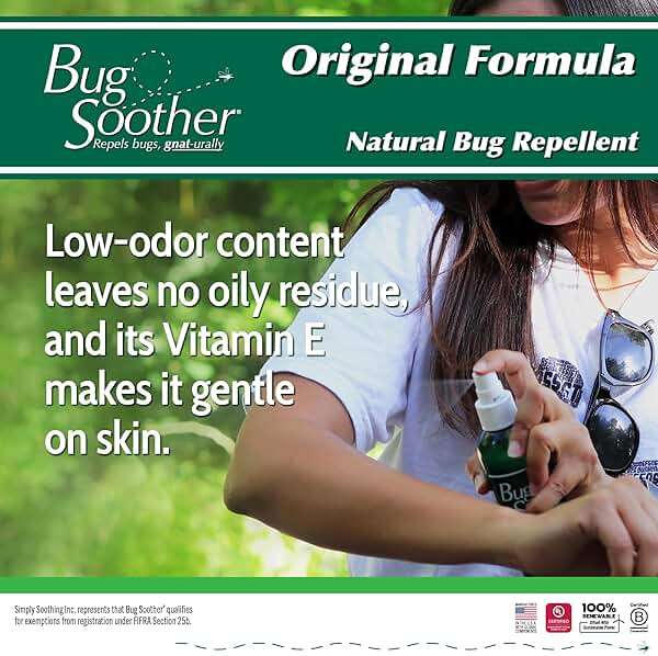 Bug Soother Spray Small Family Pack - Natural Insect, Gnat and Mosquito Repellent & Deterrent with Essential Oils - 100% DEET-Free Safe Bug Spray for Adults, Kids, Pets, & Environment - Made in USA - Image 4