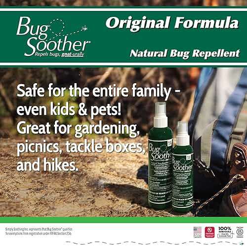 Bug Soother Spray Small Family Pack - Natural Insect, Gnat and Mosquito Repellent & Deterrent with Essential Oils - 100% DEET-Free Safe Bug Spray for Adults, Kids, Pets, & Environment - Made in USA - Image 8