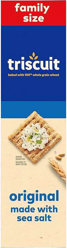 Triscuit Original Whole Grain Wheat Crackers, Vegan Crackers, Healthy Snacks, Lunch Snacks, Family Size, 12.5 oz - Image 17