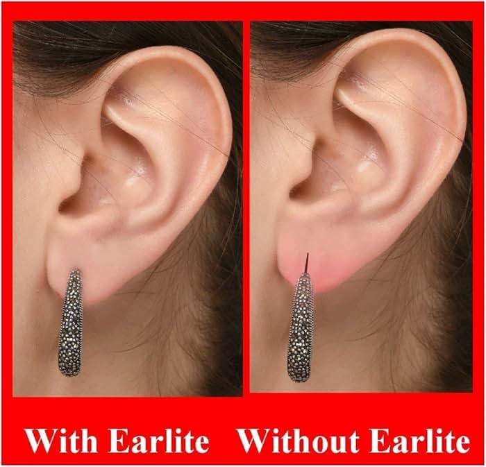 EarLite 240 (60 Ea X 4 Packs) Invisible Earring Ear Support Waterproof Patches in ZipLock Pouch - Made in USA - Image 3