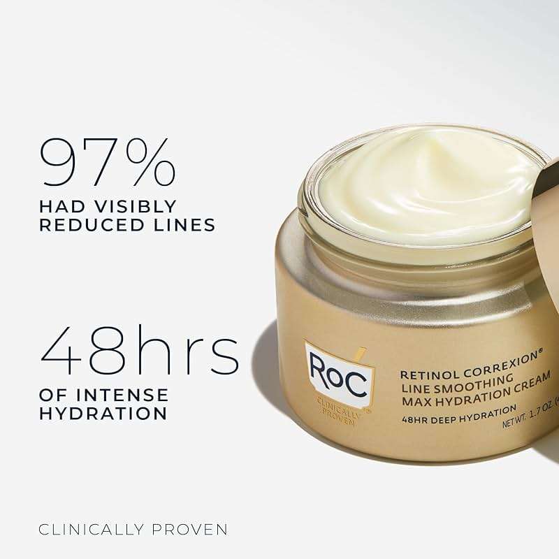 RoC Retinol Correxion Max Daily Hydration Anti-Aging Face Moisturizer with Hyaluronic Acid, Oil Free Skin Care Cream for Fine Lines, Dark Spots, Post-Acne Scars, Retinol Moisturizer, 1.7 Ounces - Image 3