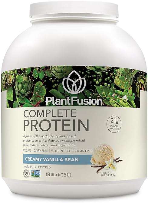 PlantFusion Complete Vegan Protein Powder - Plant Based Protein Powder with BCAAs, Digestive Enzymes and Pea Protein - Keto, Gluten Free, Soy Free, Non-Dairy, No Sugar, Non-GMO - Vanilla Bean 5lb Bulk - Image 1