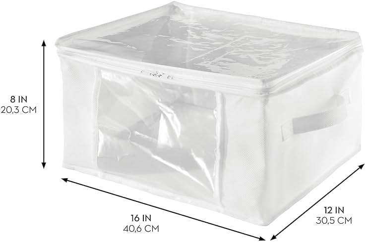 iDesign Fabric Storage Bags with Zipper, Medium, Set of 2, 16" x 12" x 8" - Image 5