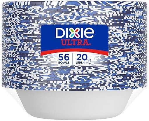 Dixie Ultra, Large Paper Bowls, 20 Oz, 56 Count, Microwave Safe, Compostable, Disposable Bowls Great For Breakfast, Lunch, And Dinner Meals - Image 5