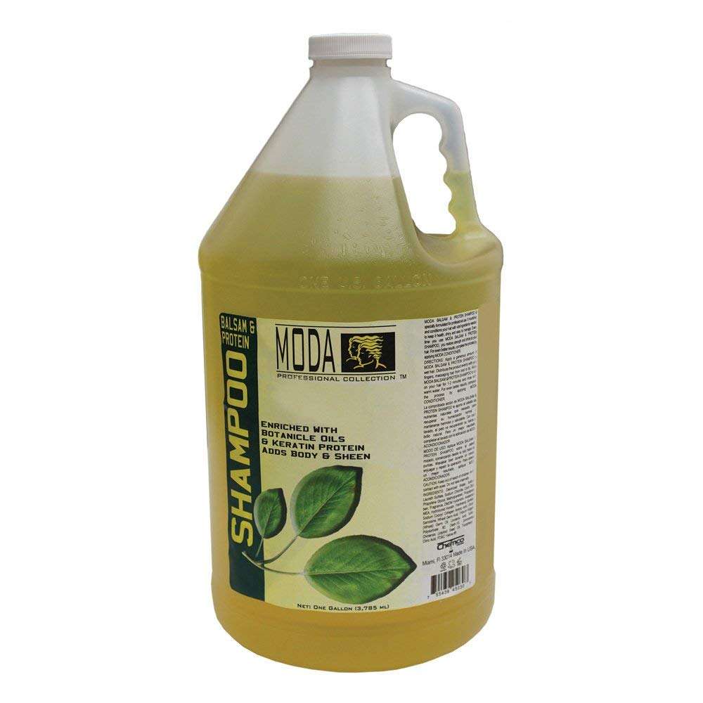 MODA Bulk Protein Shampoo – Vegan, Paraben-Free Hair Repair for All Hair Types | Dry, Damaged, Frizzy & Color-Treated Hair | Made in USA | Hotel, Gym, Salon & Family Use | 128 oz Gallon - Image 1