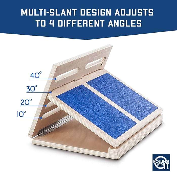 Professional Slant Board for Calf Stretching - Adjustable Wooden Incline Board - Increase Flexibility, Mobility, Pain Relief - Anti-Slip Design - Achilles - Fascia Stretcher - Tight Calves - Image 6