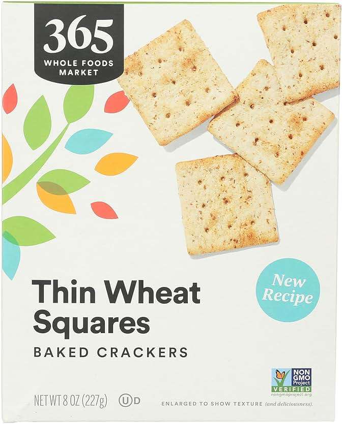 365 by Whole Foods Market, Thin Wheat Square Crackers, 8 OZ - Image 1