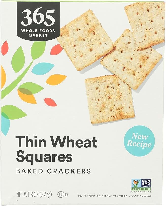 365 by Whole Foods Market, Thin Wheat Square Crackers, 8 OZ - Product Image