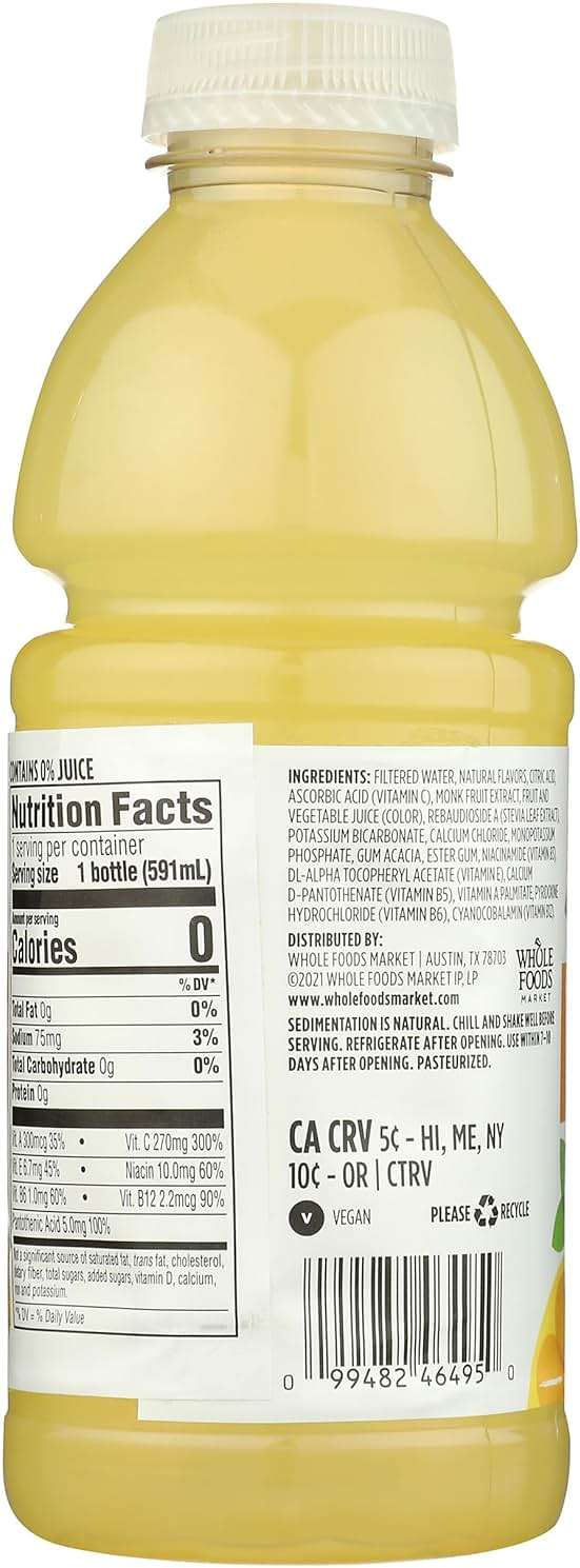 365 by Whole Foods Market, Water Nutrient Lemonade Vitamin C No Calorie, 20 Fl Oz - Image 2