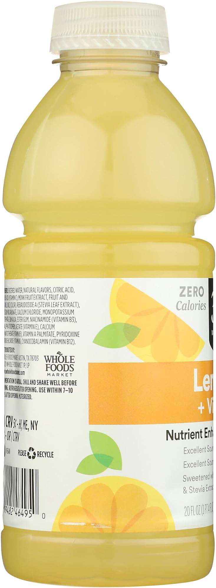 365 by Whole Foods Market, Water Nutrient Lemonade Vitamin C No Calorie, 20 Fl Oz - Image 5